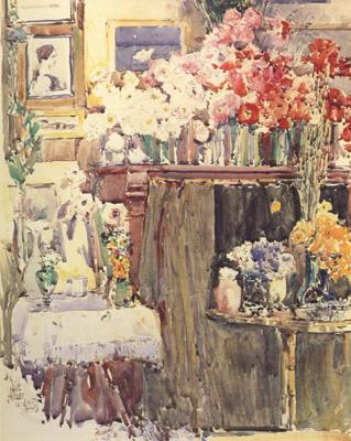Childe Hassam Celis Thaxter's Sitting Room (nn02) Norge oil painting art